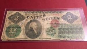 First $2 bill ever made from 1862 – rare and old united states paper money (rare u.s. banknote)