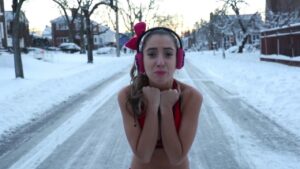 Weather girl in the snow | lauren francesca