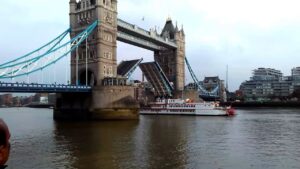 Tower bridge of london opens up