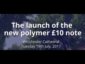 The unveiling of the jane austen £10 banknote – winchester cathedral