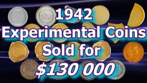 1942 glass and plastic cents sell for over $130 000
