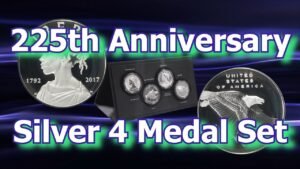 US Mint Releases 225th Anniversary Silver 4 Medal Set