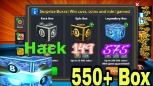 8 Ball Pool’Hack 550+ Legendary Box & Epic Box