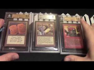 Mtg beta copper tablet, library of leng, ironclaw orcs! graded fun auction!