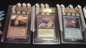 Mtg urza’s tower shore, power artifact, dragon engine bgs 9.5 lets bid!!
