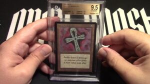 Mtg beta ankh of mishra bgs 9.5 up for auction! every new land is gonna hurt!
