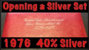 Opening a 1976 40% Silver Bicentennial Set. Opening Silver and Filling Books