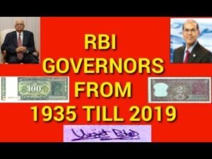 LIST OF RBI GOVERNORS FROM 1935 TILL