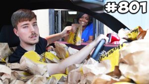Mrbeast going through the same drive thru 1,000 times