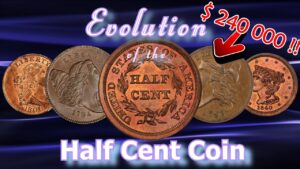 Evolution of the us half cent coin 1793 to 1857
