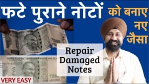 How to Repair Old Torn Notes | फटे पुराने नोटों को कैसे बनाए नए जैसा |