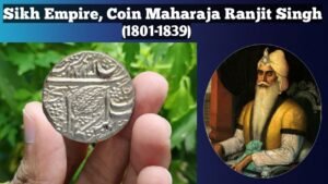 Rare Silver One Rupee Coin of Ranjit Singh of Sikh Empire. Maharaja Ranjit Singh (1780–1839)