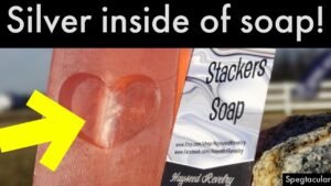 Silver bars inside of soap! Awesome gift idea.