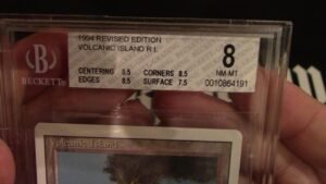 Revised Volcanic Island BGS 8.0 Cent 8.5 Edges 8.5 corners 8.5 surface 7.5 One Day Auction! MTG