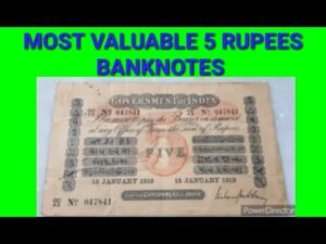 Most Valuable 5 Rupees Banknote || Rare British India Banknotes Value.