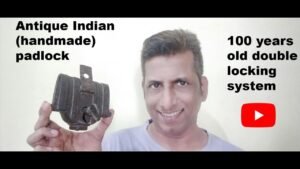 A 100 years old antique Indian handmade padlock | Double locking system