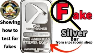 Fake silver bar from a local coin shop in Texas. Testing for fake silver.