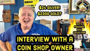 Interview with a Coin Shop Owner. Guy’s personal gold collection and $24 silver!
