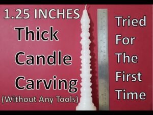 Candle Carving | Without any tools (1.25 inchs thick) | Art and Craft Ideas