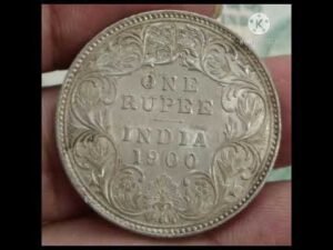 One rupee 1900 silver British India coin information #shorts