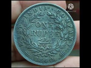1840 ONE RUPEE SILVER COIN #shorts