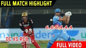 IPL 2020 DC VS RCB Full Match HIghlights | Delhi Capitals VS Royal Challenger bangalore highlights