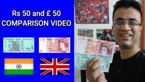 Rs 50 vs £ 50 COMPARISON VIDEO – ENGLAND POUND TO INDIAN RUPEE IN HINDI – BRITISH POUND NOTES