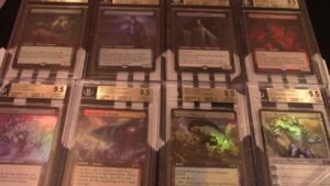 Ultimate Masters Box toppers 9.5 Quad ++ Up for Auction and Karn foil Quad ++ not a box topper Up