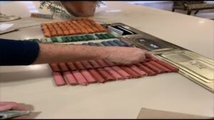 Bought customer wrapped rolls from a guy at the bank