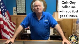 Coin Guy calls me with sad (but good) news.