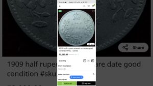 Coinbazzar.com rare half rupee 1909 edward vii british india coin collection good condition grab now