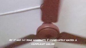 Atomberg efficio noise issue within 2 months of purchase..fixed under warranty