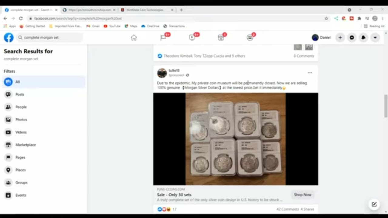 The Morgan Dollars You Get From Fraudulent Facebook Ads