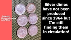 Coin Roll Hunting Dimes and finding Silver