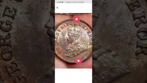 Coinbazzar.com british india 1/2 pice 1936 george v unc grade tonned luster