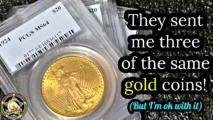 Saint Gaudens Double Eagles! They sent me three of the same gold coins!