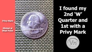 Coin Roll Hunting Quarters with Special Privy Marks