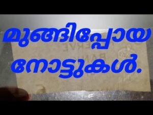മുങ്ങിപ്പോയ നോട്ടുകൾ..
