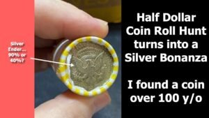 Half Dollar Coin Roll Hunting Silver. Ureka!
