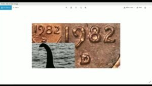 Loch Ness Monster Penny 1982 Small Large Date Cent