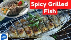 Spicy fish Being Grilled | Grilled Sea Fish | BBQ Grilled Fish with Homemade | Master Mano |MM |V203