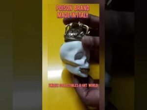 Skull Shaped “Poison” Brand Perfume Glass Bottle, made in Italy #shorts
