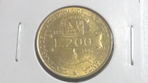 1996 Italy 200 Lire (Guardia di Finanza) Coin • Values, Information, Mintage, History, and More