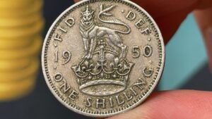 1950 United Kingdom 1 Shilling (England) Predecimal Coin • Values, Info, Mintage, History, and More