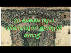 20 ലക്ഷം രൂപ വിലവരുന്ന ഇന്ത്യൻ നോട്ട്
