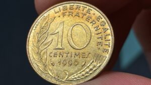 1990 france 10 centimes coin • values, information, mintage, history, and more