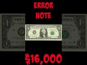 Rare Dollar Bill Error Worth $16,000! #shorts