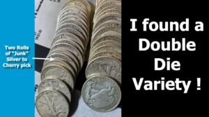 Cherry picking Junk Silver Half Dollars. Double Die Variety Found!