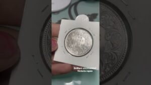 Here is a brilliant UNC example of a Victorian rupee, superb strike + lustre #india #british #coins