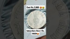 Chillar gyan 🤩 cost rs.2,000 🤑 *rare 2 rs. coin 1992 noida from subscribers collection 🤩